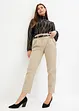 Lichte twill broek in paperbag stijl, bonprix