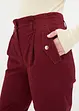 Lichte twill broek in paperbag stijl, bonprix
