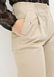 Lichte twill broek in paperbag stijl, bonprix