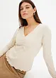 Geribd shirt met V-hals, bonprix