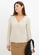 Geribd shirt met V-hals, bonprix