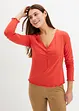 Geribd shirt met V-hals, bonprix