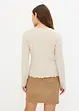 Geribd shirt met V-hals, bonprix
