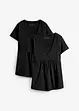 2-in-1 zwangerschapsshirt / voedingsshirt (set van 2), bonprix