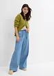 Wide leg jeans mid waist met comfortband, bonprix
