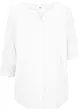Blouse met linnen, 3/4 mouw, bonprix