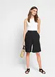 Bermuda met linnen en high waist comfortband, bonprix