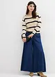 Wide leg jeans, mid waist, comfortabele taillenband, bonprix