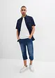 3/4 instap stretch jeans, straight,regular fit ( set van 2), bonprix