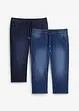 3/4 instap stretch jeans, straight,regular fit ( set van 2), bonprix