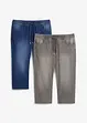 3/4 slip-on jeans, straight, licht denim ( set van 2), bonprix