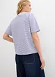 Gestreept T-shirt met borduursel, bonprix