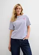 Gestreept T-shirt met borduursel, bonprix