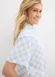 Geruite blouse met korte mouwen, bonprix