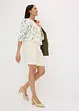 Gedessineerde blouse met volants, bonprix