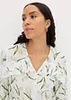 Gedessineerde blouse met volants, bonprix