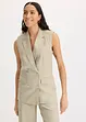 Linnen blazer zonder mouwen, bonprix