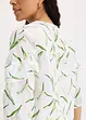 Gedessineerde blouse met volants, bonprix