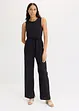 Jumpsuit in een jersey-linnenmix, bonprix