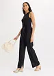 Jumpsuit in een jersey-linnenmix, bonprix