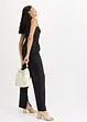 Jumpsuit in een jersey-linnenmix, bonprix