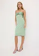 Strapless jurk met glanzend satijn, bonprix