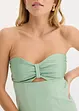 Strapless jurk met glanzend satijn, bonprix