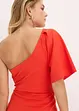 One-shoulder jurk met plooien, bonprix