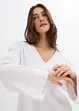 Oversized shirt van een elastische katoenmix, bonprix