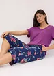 Culotte pyjamabroek met steekzakken en viscose, bonprix