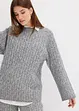Oversized trui met kabelpatroon, bonprix