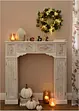 LED wanddecoratie krans met bladeren en dennenappels, bonprix