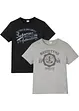 T-shirt (set van 2), bonprix
