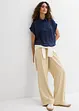 Blouse met korte mouw van gerecycled polyester, bonprix