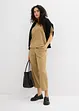 Slip-on broek met linnen, 7/8 lengte, bonprix
