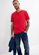 Henley shirt, korte mouw (set van 2) van biologisch katoen, bonprix