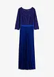Chiffon jurk met kant en plissérok, bonprix