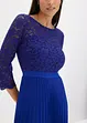 Chiffon jurk met kant en plissérok, bonprix