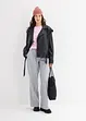 Cropped trenchcoat van imitatieleer, bonprix