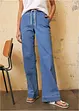 Mid waist stretch jeans, wide leg, bonprix