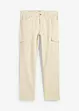 Slim fit stretch cargo broek, straight, bonprix