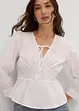 Blouse met plooitjes en elastische naden, bonprix