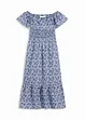 Boho midi jurk van licht katoen met een carmen-hals, bonprix