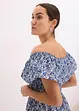 Boho midi jurk van licht katoen met een carmen-hals, bonprix