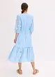 Midi jurk met broderie anglaise, bonprix