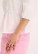 Blouse met pofmouwen en diep uitgesneden achterkant, bonprix