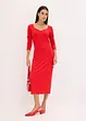 Geribde midi jurk, bonprix