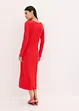 Geribde midi jurk, bonprix
