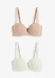 Strapless beugel bh (set van 2) met biologisch katoen, bonprix