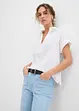 Blouse met korte mouwen van luchtige mousseline, bonprix